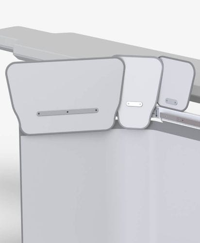 Pantalla de radioprotección rayos X - 312/E/025 - Kenex Electro-Medical - montada en sillón de reconocimiento / 0,50 mm