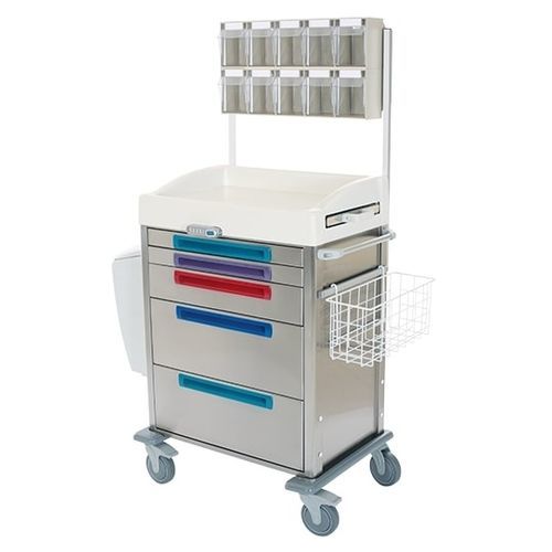 Carro de anestesia - K040 / AK - Kenmak Hospital Furnitures  - para desfibrilador / para desechos / de acero inoxidable