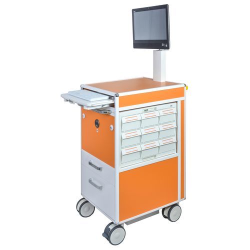 Carro informático de dispensación de medicamentos - Tecnocar - KRZ - con cajón