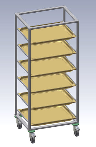 Estantería modular - RW-4 - KUGEL medical GmbH & Co. KG - para contenedores / móvil / de acero inoxidable