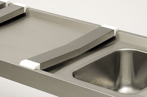 Soporte para espalda para mesa de autopsia - KS 10/1030 - KUGEL medical GmbH & Co. KG - para adulto / de acero inoxidable / forma anatómica