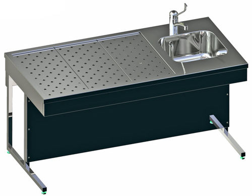 Estación de trabajo de laboratorio de macroscopia - UCS-1500-BL  - KUGEL medical GmbH & Co. KG - de pie / con fregadero / con ventilación descendente