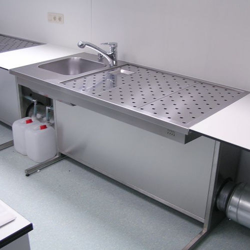 Estación de trabajo de laboratorio de macroscopia - UCS-1750 - KUGEL medical GmbH & Co. KG - para preparación de muestras / mural / con fregadero