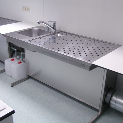 Estación de trabajo de laboratorio para histopatología - UCS-2500 - KUGEL medical GmbH & Co. KG - para preparación de muestras / mural / con fregadero