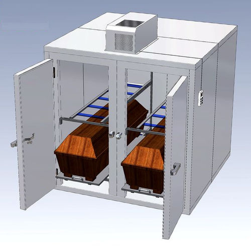 Cámara mortuoria frigorífica para ataúdes - KZS 40/400 - KUGEL medical GmbH & Co. KG - 4 cuerpos / de carga frontal / modular