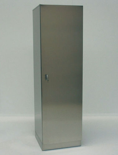 Armario de hospital - HoS-FT-400 - KUGEL medical GmbH & Co. KG - con puerta abatible / de acero inoxidable / gris