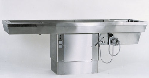 Mesa de autopsia de medicina legal - STV 10/800 - KUGEL medical GmbH & Co. KG - de disección / de lavado de cadáveres / fija
