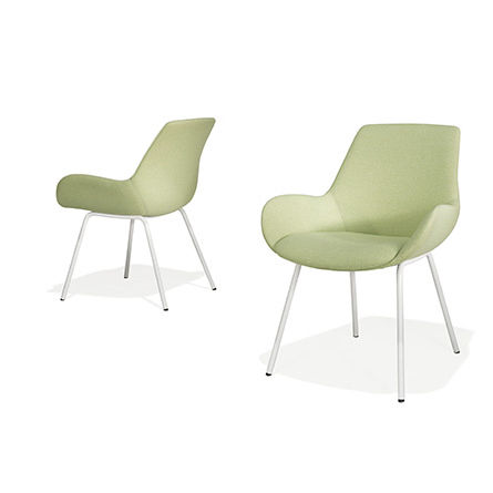 Silla de oficina para sala de espera - 8600 Lupino - Kusch+Co GmbH - con reposabrazos / apilable