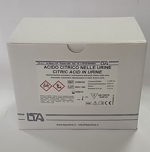 Kit de prueba de química clínica - CC00150 - LTA  - de ácido cítrico / de orina / de enzimáticos