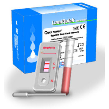 Kit de prueba de sífilis - QuickProfile™  - LumiQuick Diagnostics Inc. - para anticuerpos / de IgG / de IgM