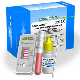 Kit de prueba del virus del Zika - QuickProfile™  - LumiQuick Diagnostics Inc. - de IgG / de IgM / de suero
