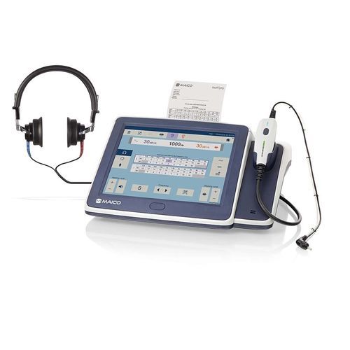 Aparato para prueba de reflejo acústico - touchTymp MI 34 - MAICO Diagnostics - timpanómetro de diagnóstico / audiometría pediátrica / audiometría para adultos