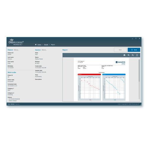 Software para audiometría - Worklist HL7 - MAICO Diagnostics - de gestión de datos / de diagnóstico / de evaluación