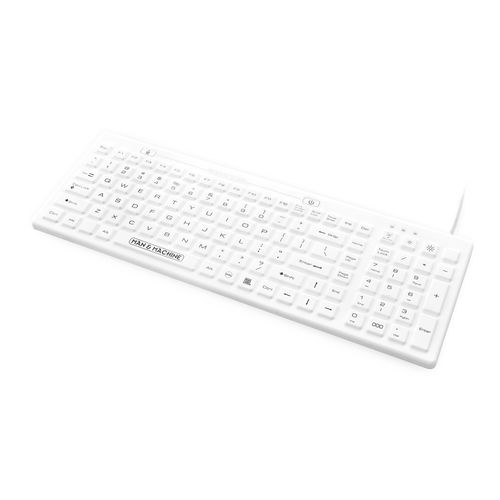 Teclado médico de silicona - L Cool - Man & Machine Europe - hermético / de higiene / impermeable