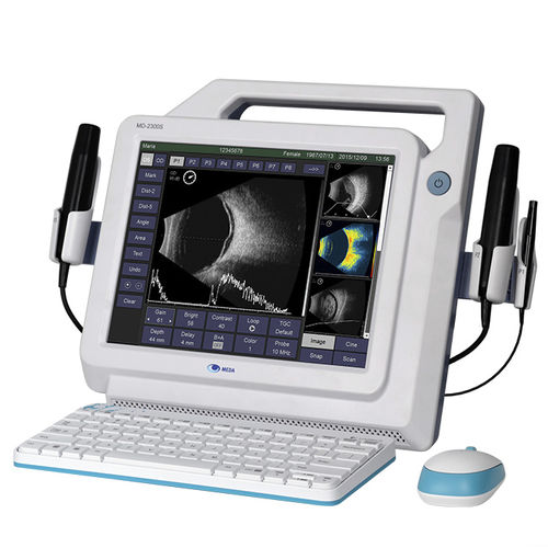 Ecógrafo portátil - MD-2300S - MEDA  - para exploración oftálmica / blanco y negro / pantalla táctil