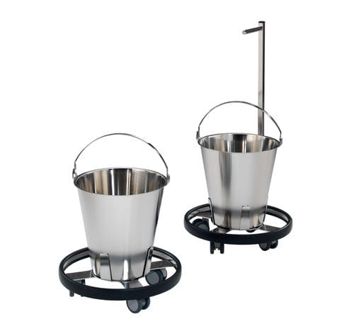 Portacuencos con ruedas - 364010 - medifa - de acero inoxidable