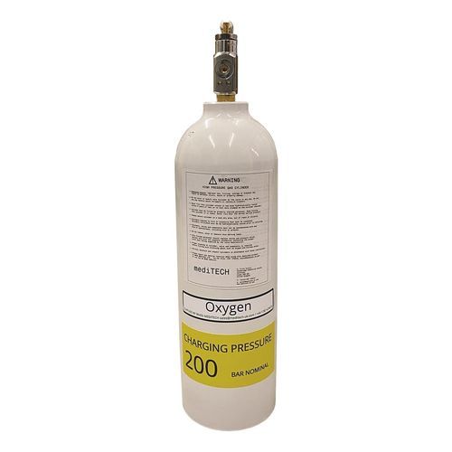 Botella de gas médico de oxígeno - 675-0362-00 - Meditech - blanca