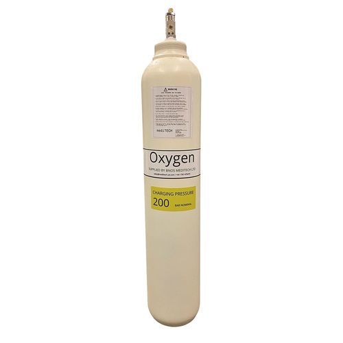 Botella de gas médico de oxígeno - 676-0029-00 - Meditech - de acero inoxidable / blanca