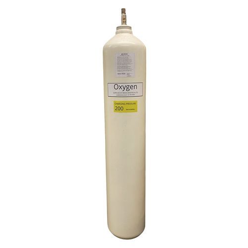 Botella de gas médico de oxígeno - 676-0001-00 - Meditech - de acero inoxidable / blanca