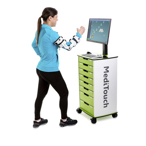 Sistema de rehabilitación de movilidad del brazo - ArmTutor™ - MediTouch - configurado para ordenador
