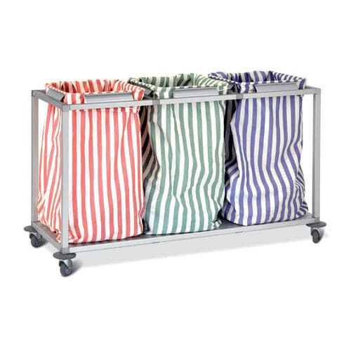 Carro para bolsas para ropa sucia - Osaka Triple - Mercura Industries - para desechos / de transporte / para lavandería