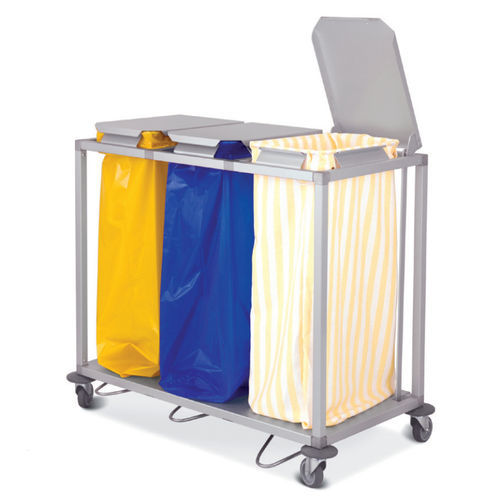Carro para bolsas para ropa sucia - Osaka Triple - Mercura Industries - para desechos / de transporte / para lavandería