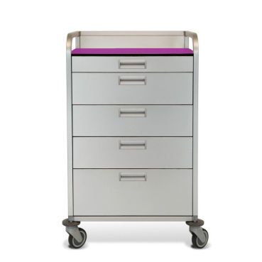 Carro para cuidados - Medicar M5 - Mercura Industries - de aluminio anodizado / móvil