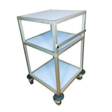 Carro médico - Gaby Star S 450 - Mercura Industries - para cuidados / de aluminio anodizado / 3 bandejas