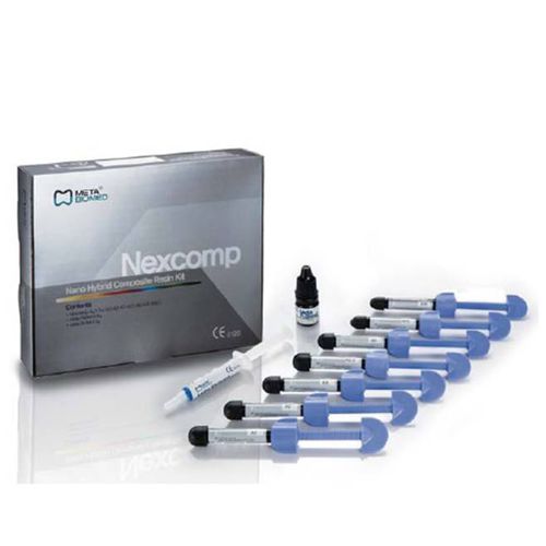Material dental de composite híbrido - Nexcomp - META-BIOMED - de resina / para restauración dental