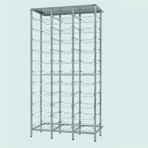 Estantería modular - 16015 series - Metallwarenfabrik Walter H. Becker  - para contenedores / enrejada / de acero inoxidable