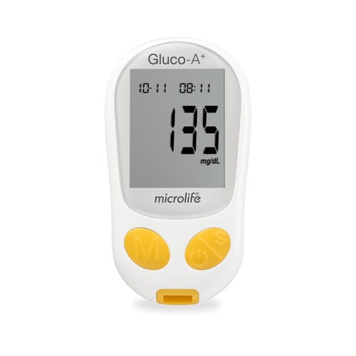 Glucómetro automático - Gluco-A+ - Microlife - hematocrito / sin código / con disparador de lancetas