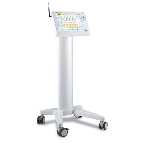 Monitor de paciente con ruedas - TeslaM3 - MIPM Mammendorfer Institut für Physik und Medizin - ECG / de frecuencia respiratoria / TEMP