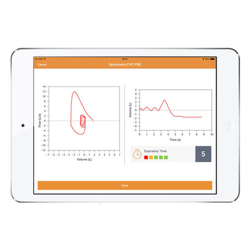 Aplicación para móviles de espirometría - Spiro - MIR - Medical International Research - de intercambio / de prueba / de calibración