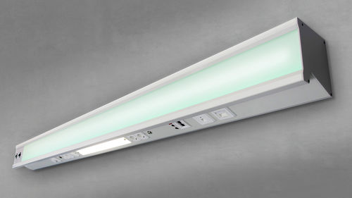 Unidad médica de cabecera de pared - ambient light - modul technik - horizontal / para habitación de pacientes / con luz