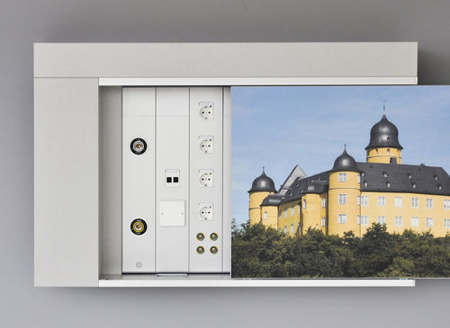 Unidad médica de cabecera de pared - VIP 2000 - modul technik - horizontal / para habitación de pacientes / con luz
