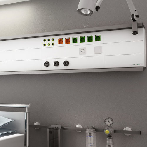Unidad médica de cabecera de pared - IV 1054 - modul technik - horizontal / vertical / para habitación de pacientes