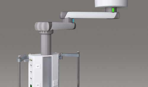 Brazo de distribución de techo - moduversa plus - modul technik - para cuidados intensivos / para quirófano / articulado