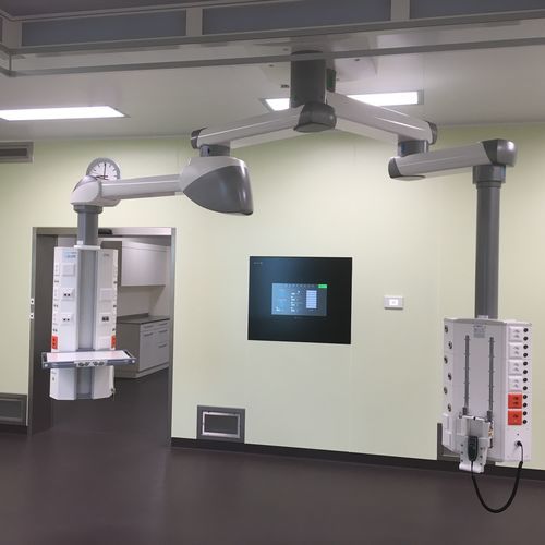 Brazo doble de distribución de techo - moduversa - modul technik - para cuidados intensivos / articulado