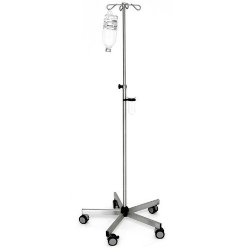 Portasueros con ruedas - I225000 - MTH Medical GmbH - 4 ganchos / telescópico / de altura variable