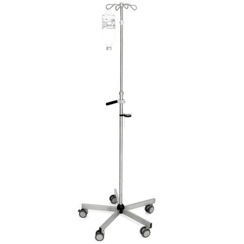 Portasueros con ruedas - I140181 - MTH Medical GmbH - 4 ganchos / telescópico / de altura variable