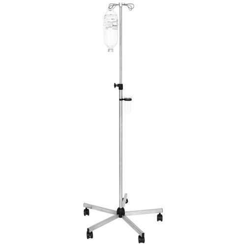 Portasueros con ruedas - I130000 - MTH Medical GmbH - 4 ganchos / telescópico / de acero inoxidable