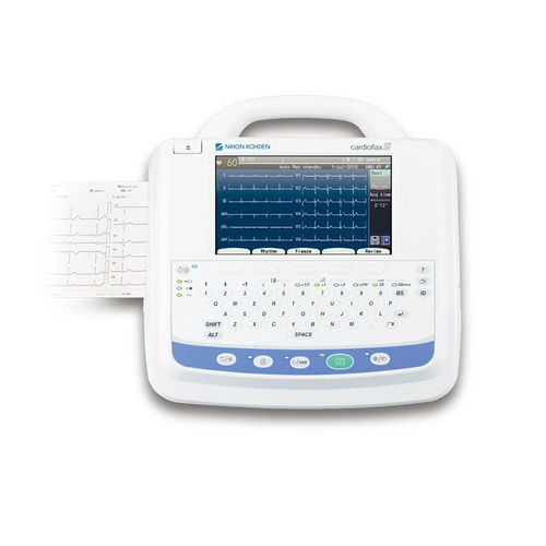 Electrocardiógrafo para diagnóstico en reposo - cardiofax S - Nihon Kohden Europe - 6 canales / digital / con impresora