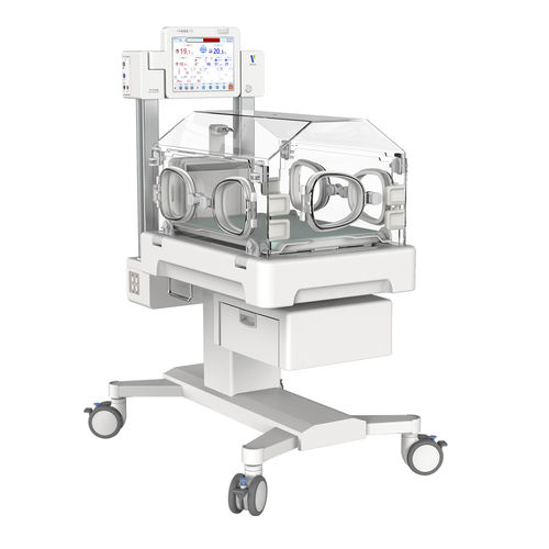 Incubadora neonatal con ruedas - YP-2100B - Ningbo David Medical Device - de altura variable / con pantalla táctil / con monitor