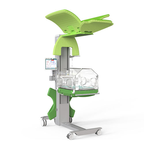 Incubadora neonatal con ruedas - YP-2500B - Ningbo David Medical Device - de altura variable / con pantalla táctil / con monitor