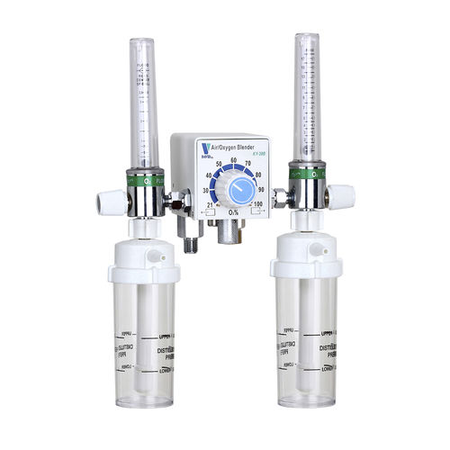 Mezclador de gases médico - KY-20B - Ningbo David Medical Device - de oxígeno / de aire / con doble tubo flujómetro