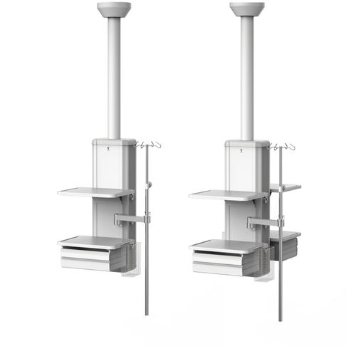Columna de suministro de techo - DP series - Ningbo David Medical Device - para cuidados intensivos / modular / con estantes