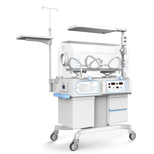 Incubadora neonatal con ruedas - 8502D - Heal Force - con monitor / con lámpara de fototerapia / con 4 ventanas de acceso