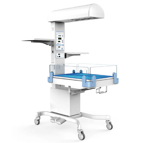 Mesa de reanimación neonatal con lámpara de fototerapia - FXQ4A - Heal Force - con ruedas / con altura regulable / con alarma