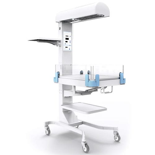 Mesa de reanimación neonatal con lámpara de fototerapia - FXQ4 - Heal Force - con monitor / con alarma / con calefacción radiante