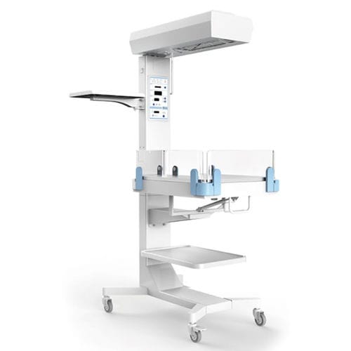 Mesa de reanimación neonatal con lámpara de fototerapia - FXQ3 - Heal Force - con ruedas / con alarma / con temporizador APGAR